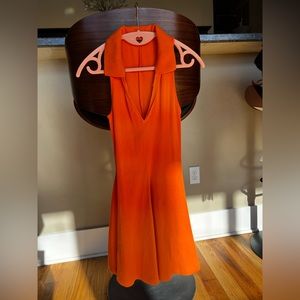 Zara orange tennis/golf mini dress
